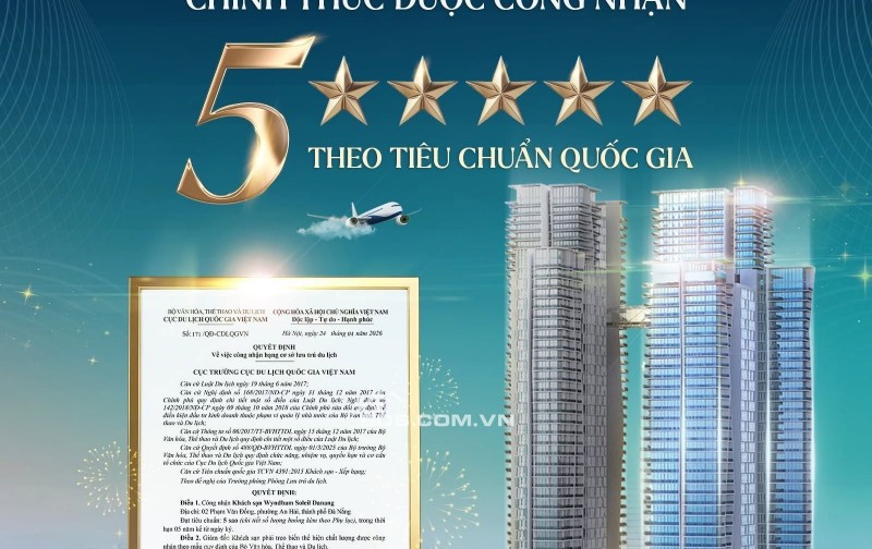 5-Star Luxury Apartments at The Soleil Da Nang | My Khe Beach | Starting from approximately USD 133,000 | Investment & Holiday Living